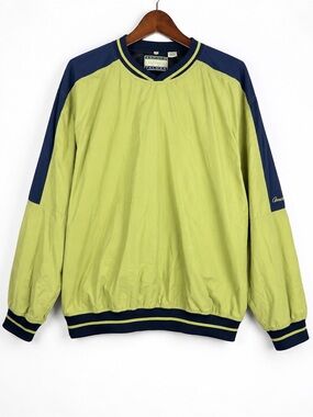 Vintage 90s Arnold Palmer Golf Windbreaker Pullover Green Navy M